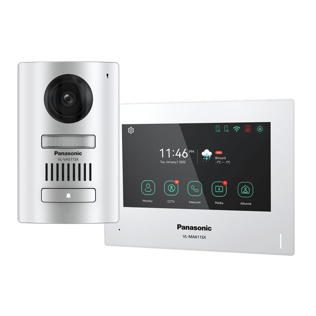Panasonic Hybrid Video Door Phone Kit with Mobile App Access- VL-SA611SX